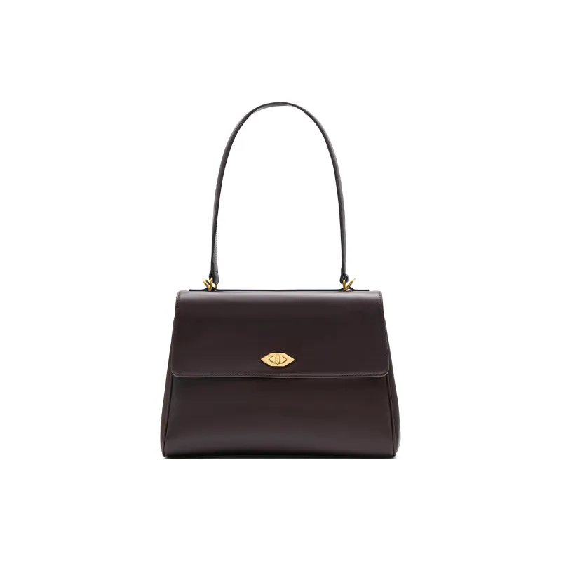 Staccato Cow Leather Tote Portable Crossbody Bag, Shoulder Bag Tubas Women's Vintage Coffee/Night Sky-0