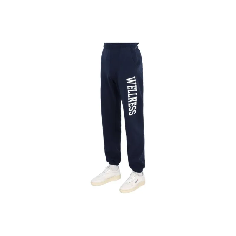 SPORTY & RICH Logo Printed Tapered Leg Trousers-9