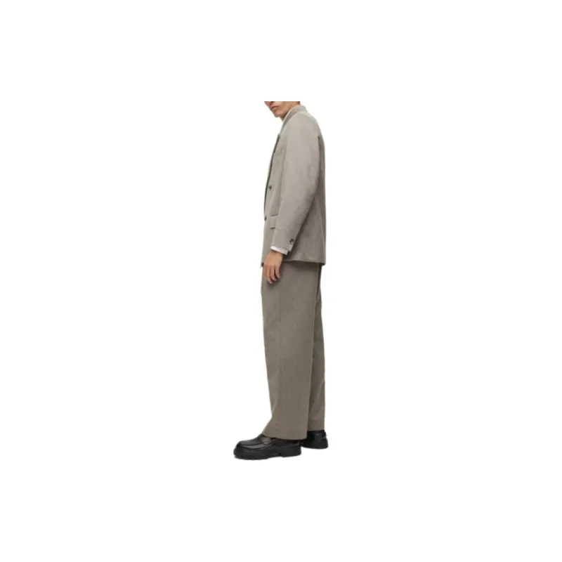 HUGO BOSS FW23 Double-Breasted Suit In Pure Cashmere With Stripe Pattern Business Suits Men's-2
