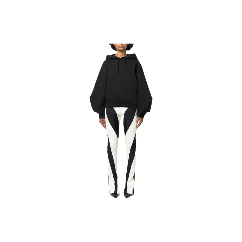 Mugler Balloon Sleeves Drawstring Hoodie-1
