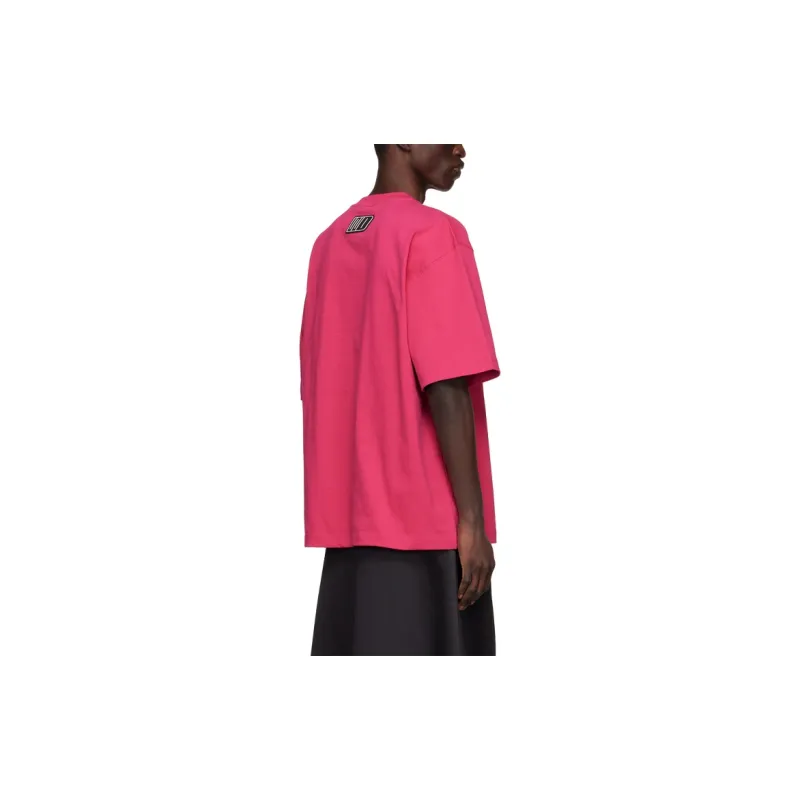WE11DONE T Shirts Unisex Hot Pink-3