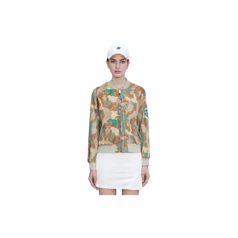 Acne Studios Camouflage Printed Zip Up Bomber Jacket-5
