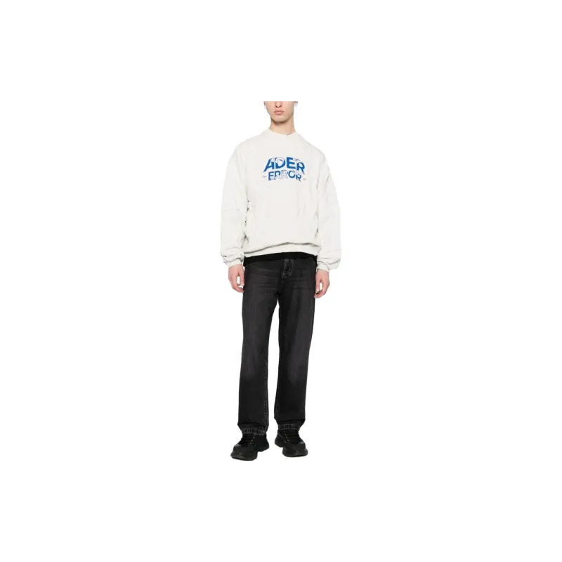 ADER ERROR Logo embroidered Crinkled Sweatshirt-1