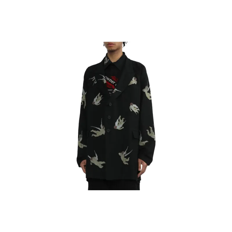 Yohji Yamamoto Angel print Single breasted Blazer-2