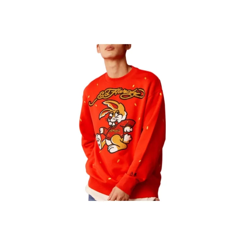 Ed Hardy Sweatshirts Unisex China Red-2