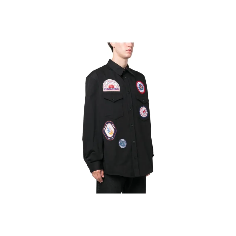 KENZO Appliqué logo Cotton Shirt-3