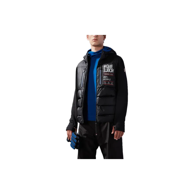 Moncler Logo Print Quilted Hooded Jacket-1
