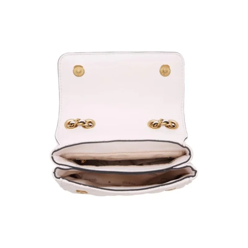 GUESS Artificial Leather Crossbody Bag Shoulder Bag Medium Size Women's Beige-2