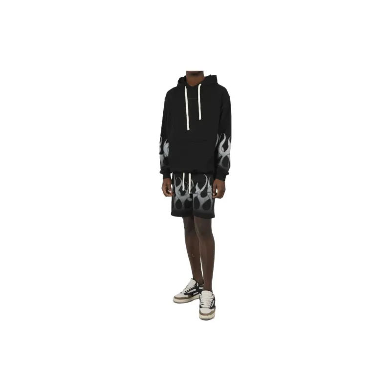 Vision Of Super Negative White Flames Hoodie-1