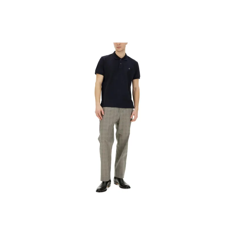 Vivienne Westwood Orb Embroidered Short Sleeved Polo Shirt-4