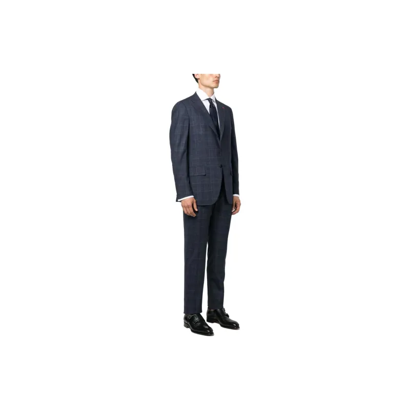 Isaia Check pattern Single breasted Blazer-2