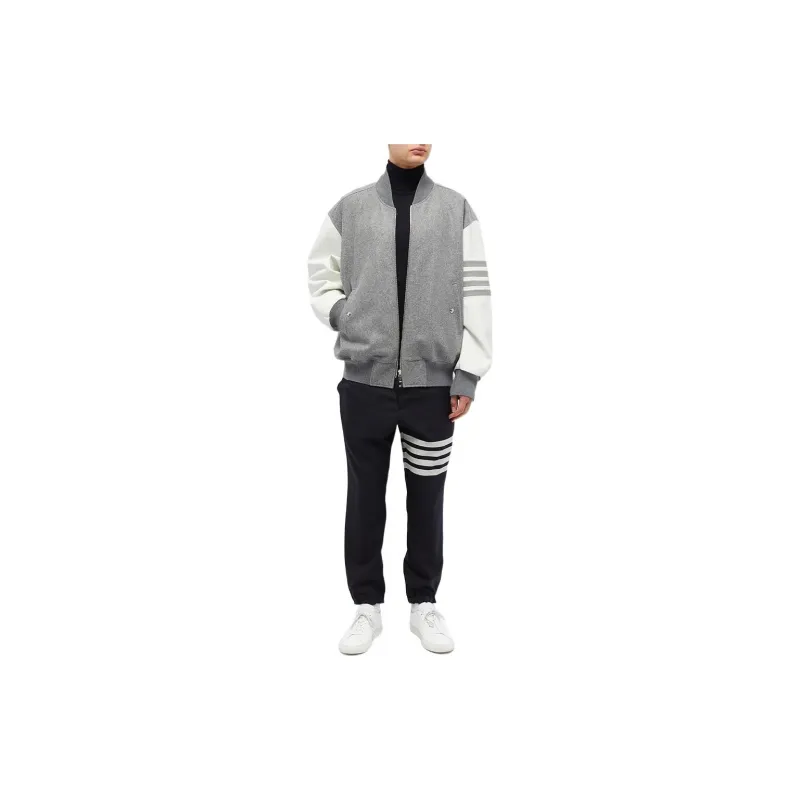 THOM BROWNE 4 Bar Elasticated Ankle Trousers-1