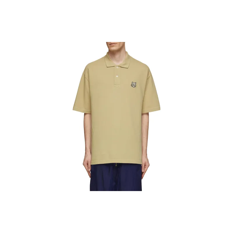 Maison Kitsune Bold Fox Head Patch Oversized Polo Shirt-3