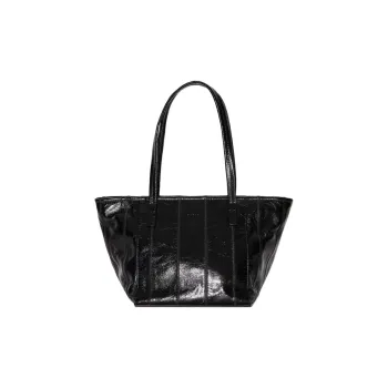 By Far Patchwork Creased Leather Shoulder Bag