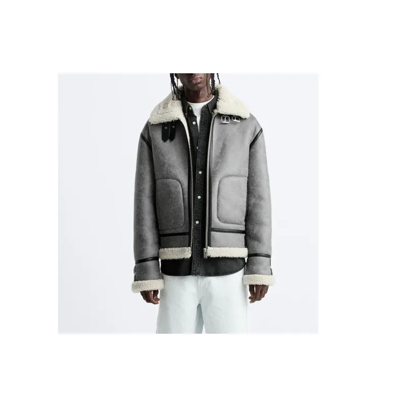 ZARA Jackets Men Gray-3