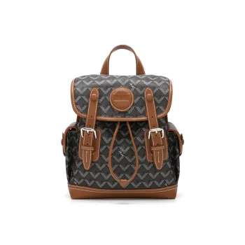 SEPTWOLVES PU Backpack Medium Size Women's Classic Brown