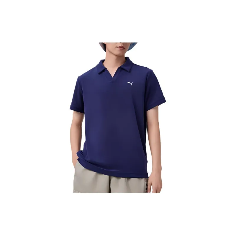 PUMA Polo Shirt Men's Tweed Blue-3