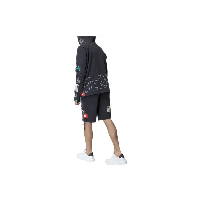 GREG LAUREN Sports Shorts Men Black-3