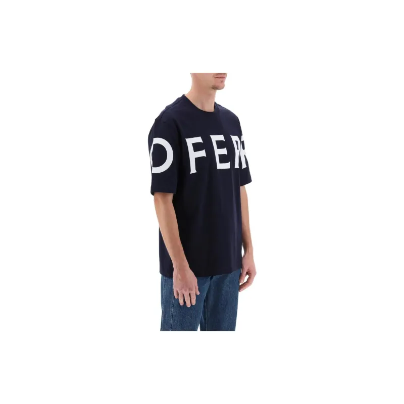 Ferragamo Logo Printed Crewneck T Shirt-3