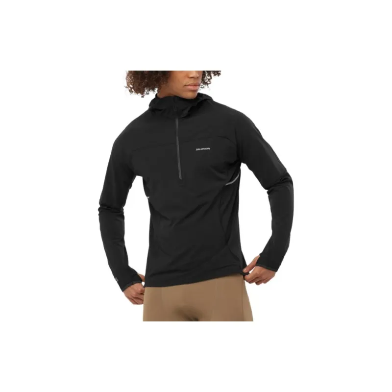 SALOMON SENSE AERO HYBRID Sweatshirt Men Pitch Black-2