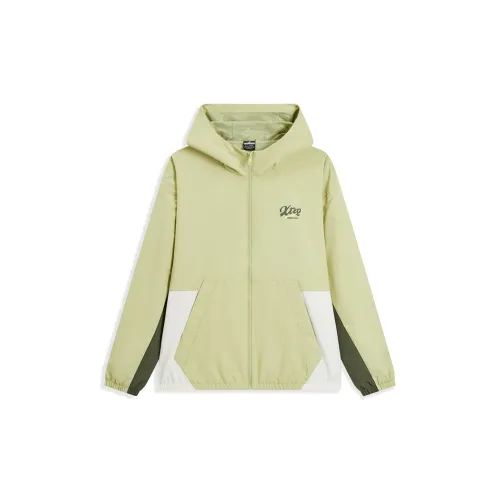 XTEP Jackets Unisex Mengshan Green/Cotton White/Light Tea Green