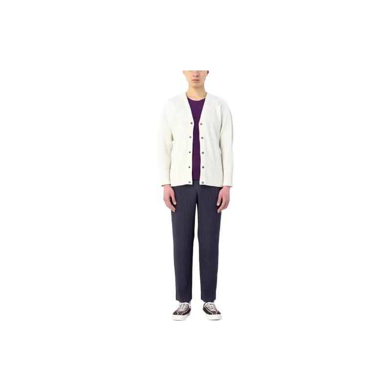 Homme Plissé Issey Miyake FW22 Casual Pants Men's Gray Purple-2