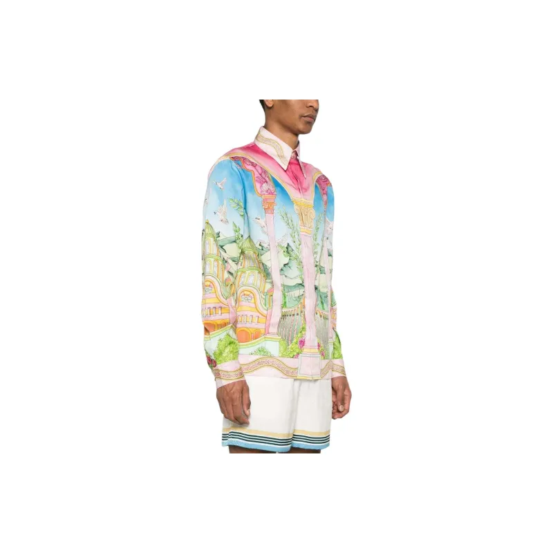 CASABLANCA Le Jardin Ideal Cotton Shirt-4