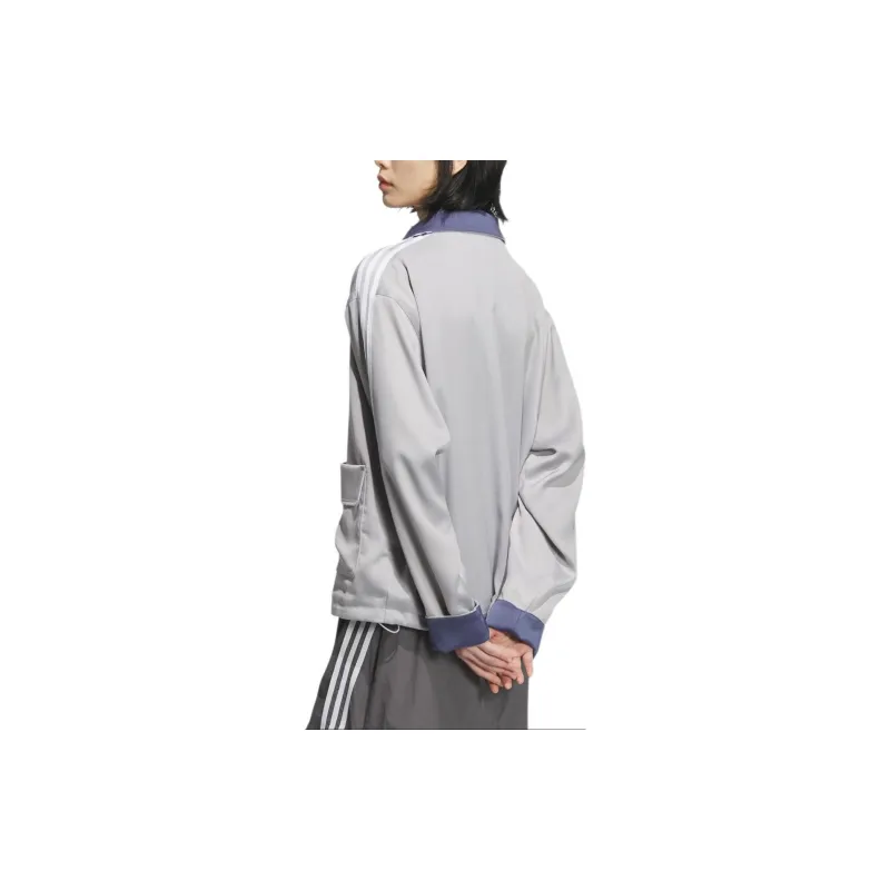 Adidas Originals Track CN TT SATIN Jackets & Coats Unisex Light Gray-4