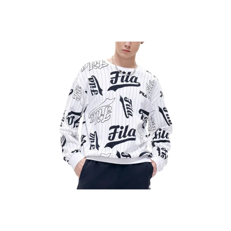 FILA FUSION BASEBALL Series Sweatshirt Men's White-1
