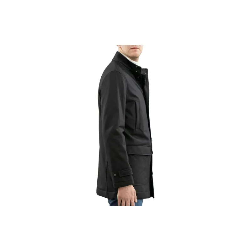Ferragamo Trench Coats Men Black-3