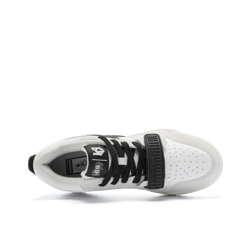 QIAODAN Legend Vintage Basketball Shoes Men Low Top Jordan White/Light Gray-3