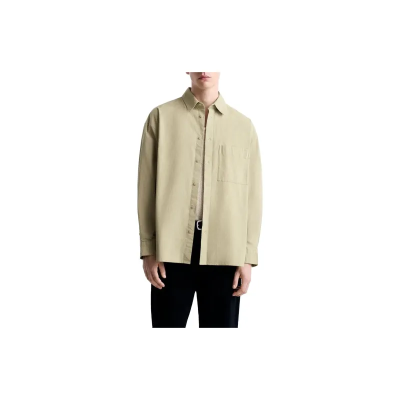 ZARA Shirts Men Khaki-2