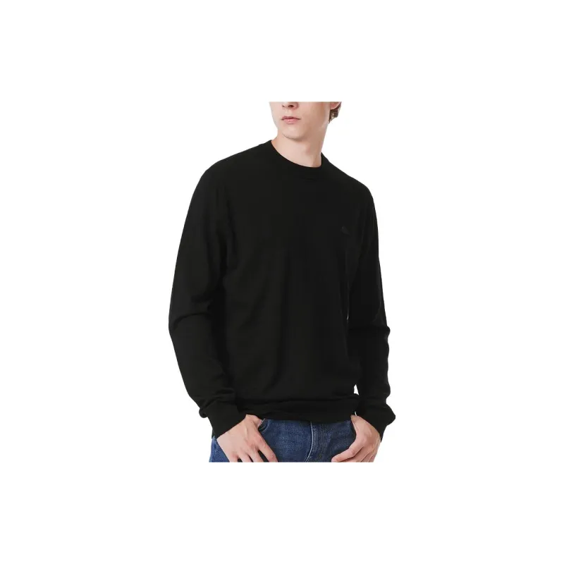 LACOSTE Logo Patch Crewneck Knitted Jumper-1