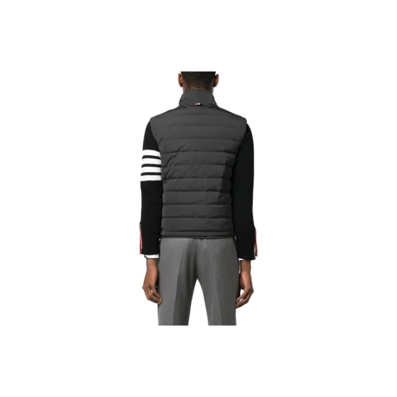 THOM BROWNE Twill Down Filled 4 Bar Ski Vest-5