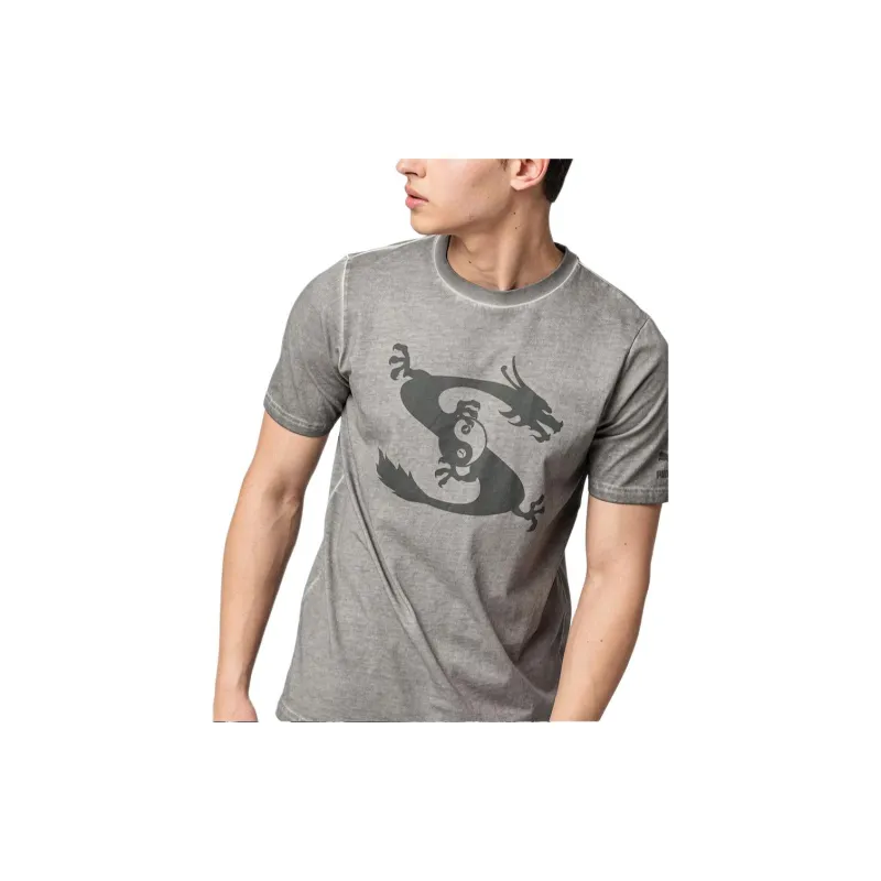 PUMA x Staple Washed T-Shirt Unisex Charcoal Gray-4