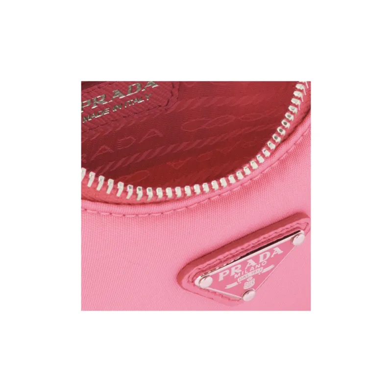 PRADA HoboRe-Edition Nylon One Shoulder Handbag Women's Autumn Begonia Pink-5