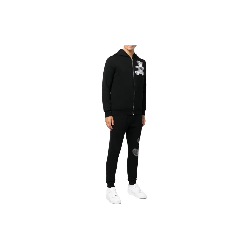 PHILIPP PLEIN Teddy print Hooded Tracksuit-3