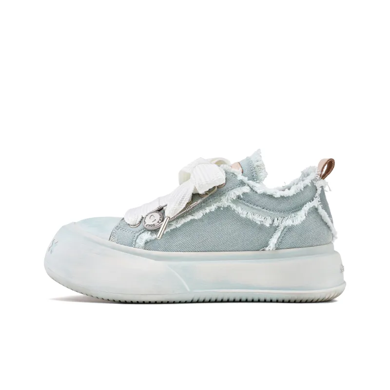SOAP OPERA Wiping Color Series Skateboard Shoes Unisex Low Top Green/White-0