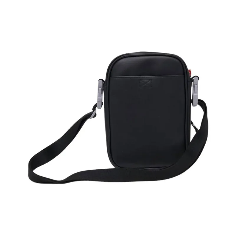 Jordan Synthetic Leather Shoulder Bag Crossbody Bag Regular Unisex Gray Black & Red-2
