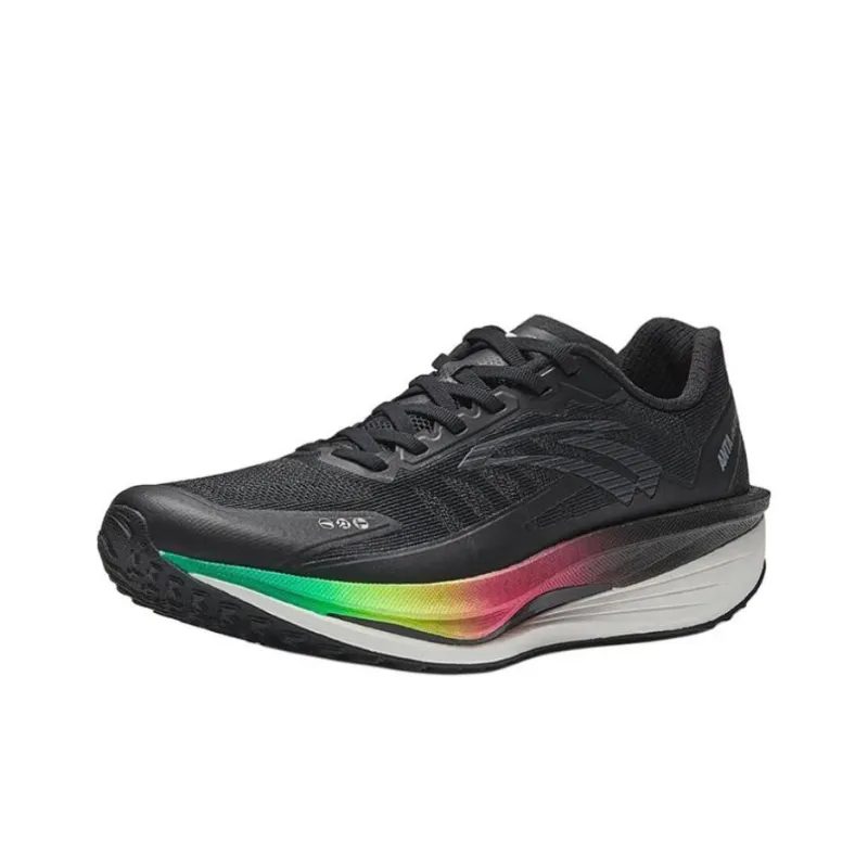 Anta Anti Slip Wear Resistant Low Top Sprint Long Distance Running Training Marathon Running Shoes Men's Black-1