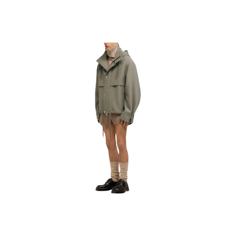 AMI Paris Logo-patch Wool Jacket-4