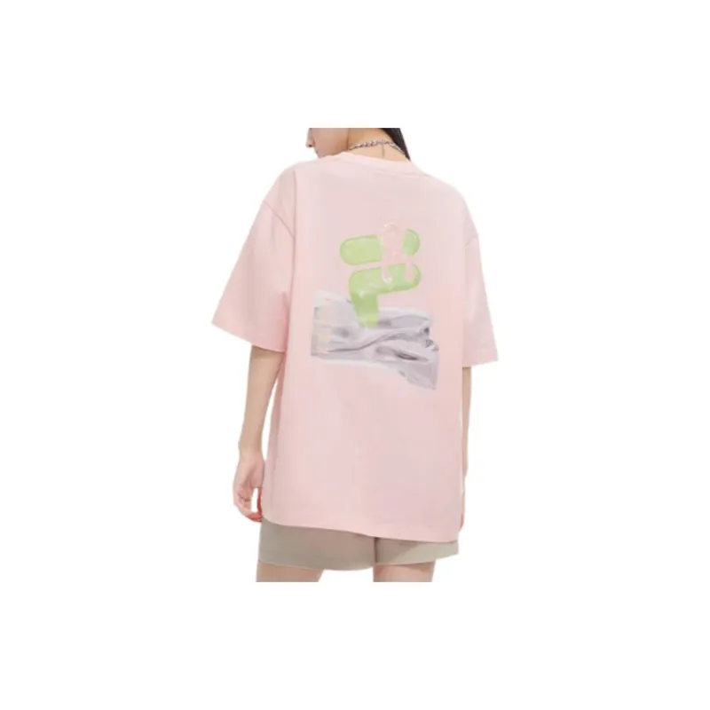 FILA FUSION T Shirt Unisex Rainbow Pink-3