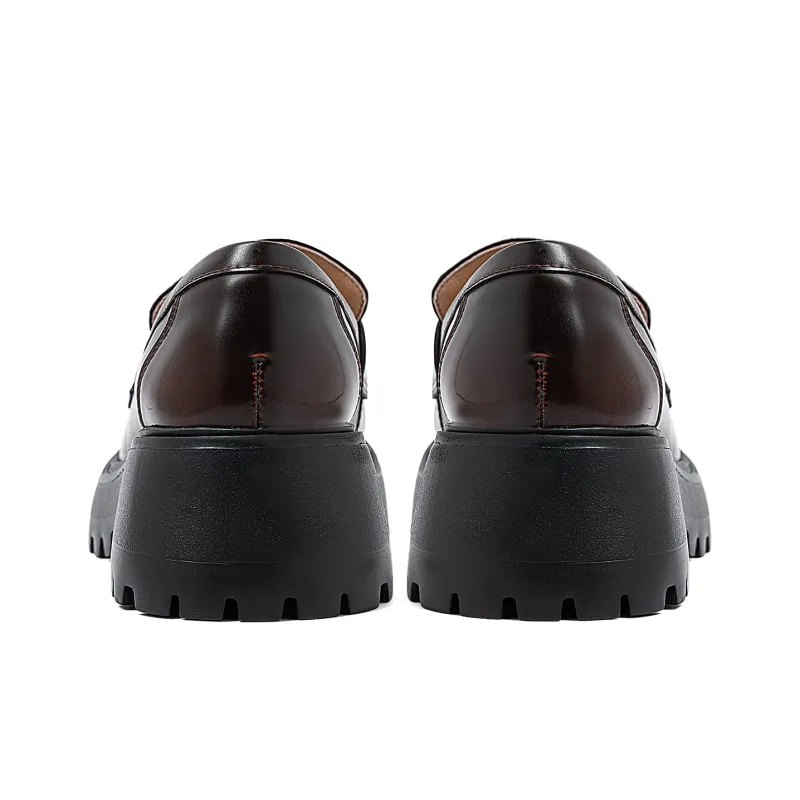 COMELY Loafers Women's Black/Coffee-4