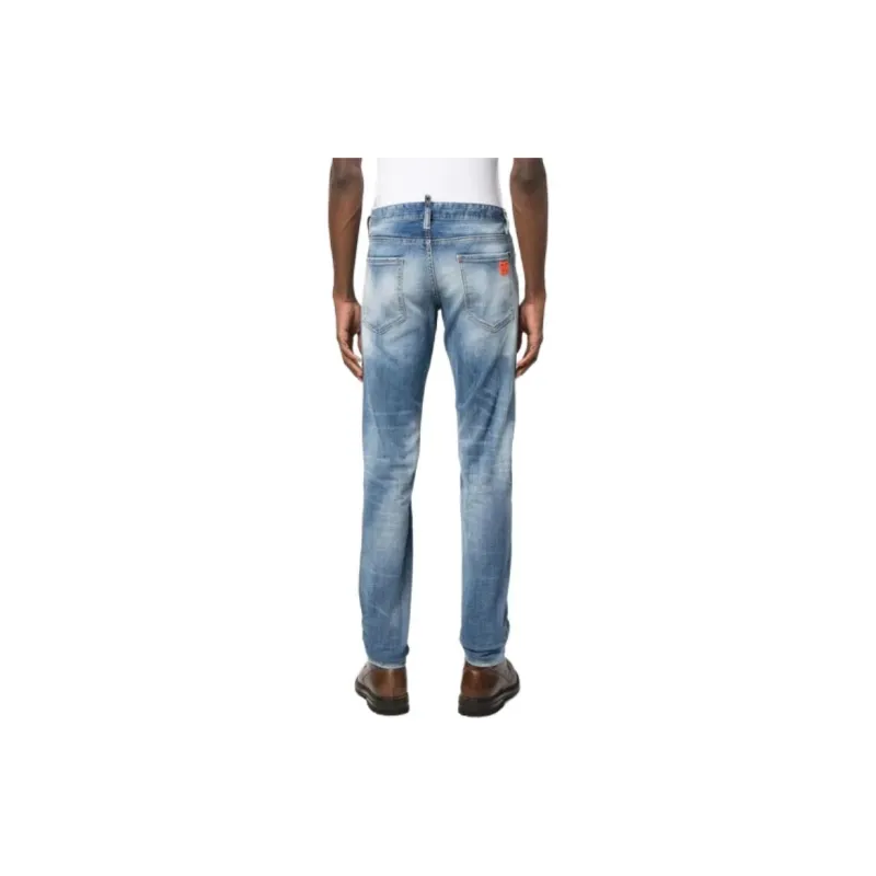 DSQUARED 2 Logo Embroidered Straight Leg Jeans-2