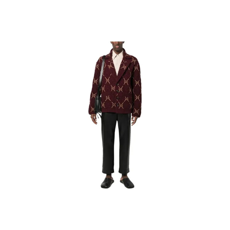 GUCCI Sweaters Men Burgundy-1