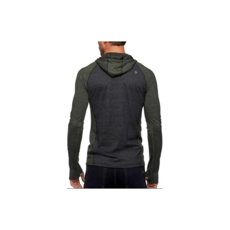 BLACK DIAMOND M'S SOLUTION 150 WOOL HALF ZIP HOODY Sweater Men's Black/cypress-2