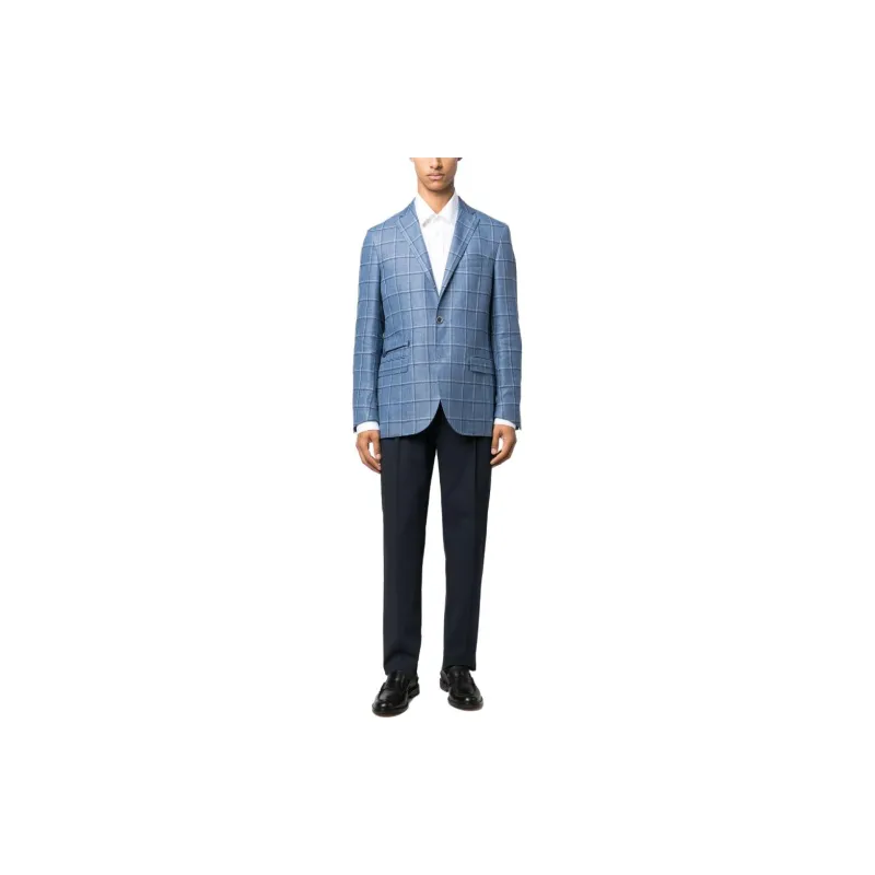 CORNELIANI Check-pattern Single-breasted Blazer-1