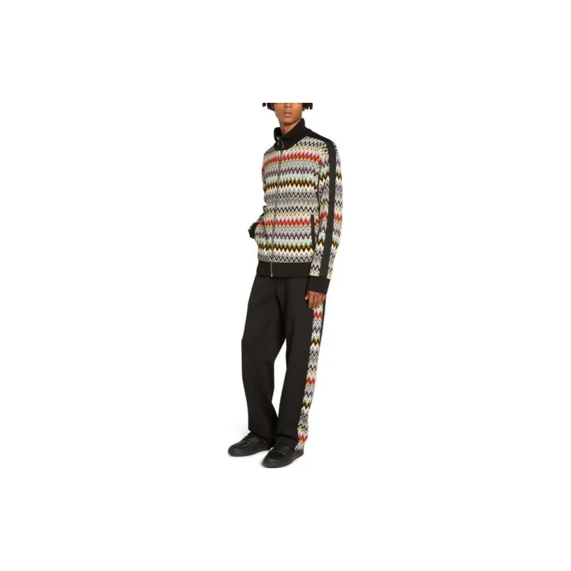 MISSONI Zigzag Roll Neck Zipped Sweatshirt-2