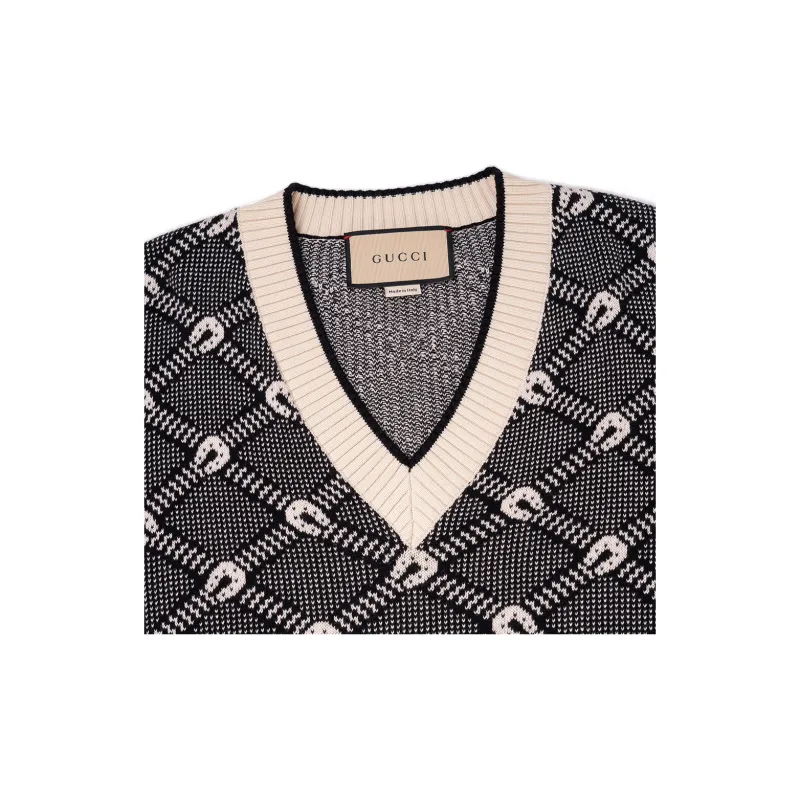 GUCCI Slim Fit Patterned Sweater-5