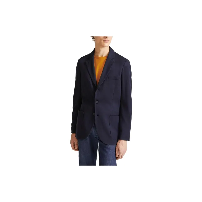 Loro Piana Business Suit Coat Men's Marine Blue-4